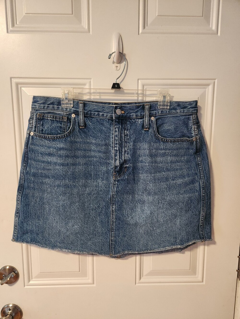 Madewell Size 32 Blue Jean Rigid Denim A-line Skirt